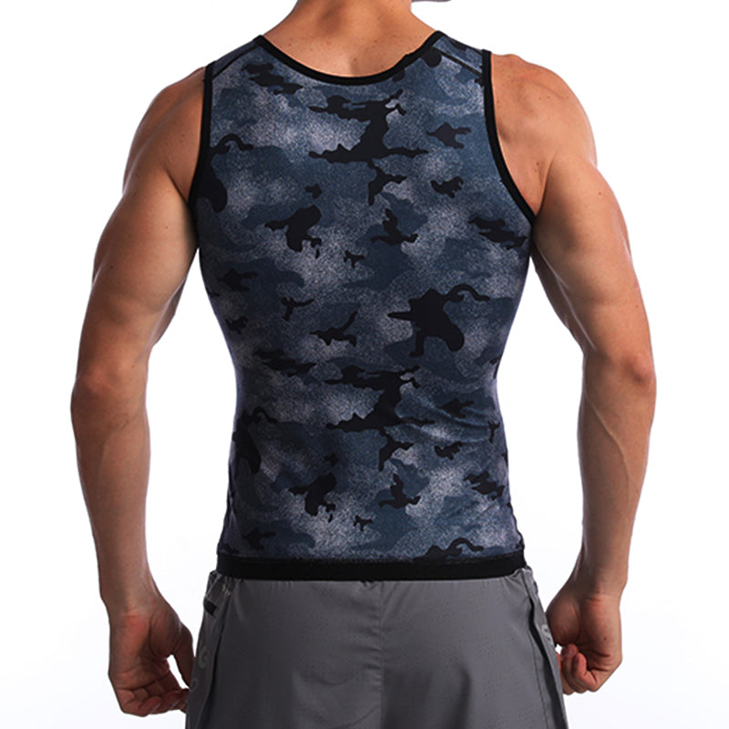 Men's Camouflage Sauna Waist Trainer Sweat Tank Top