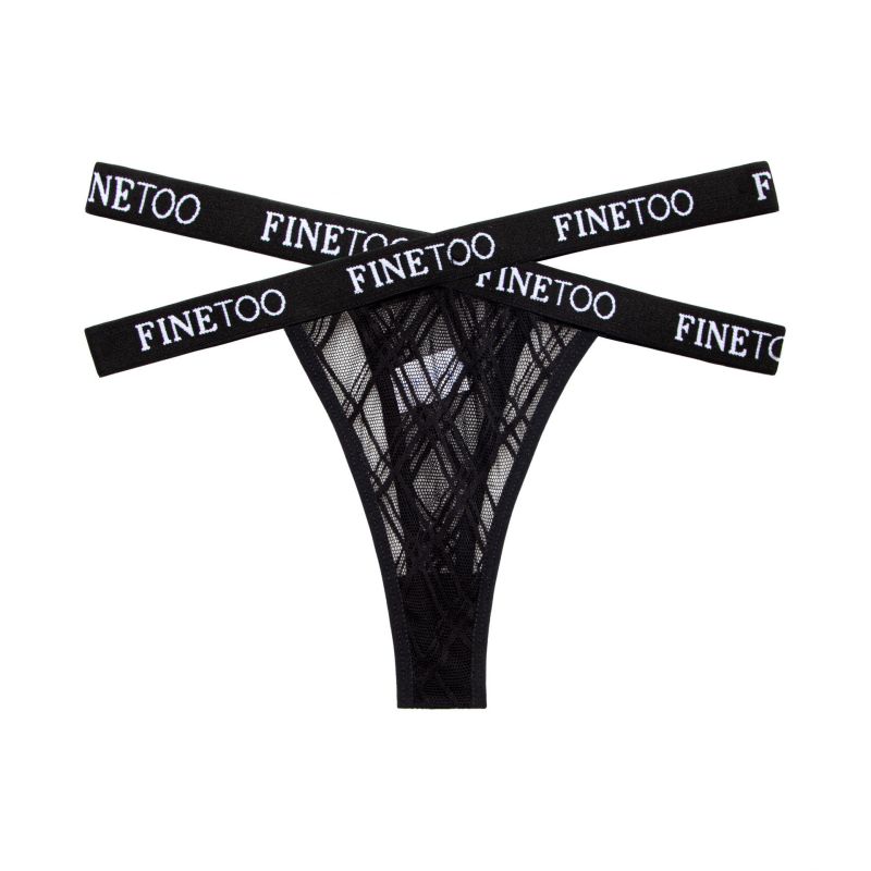 Transparent Cross Strap Women's Thong T-Panties