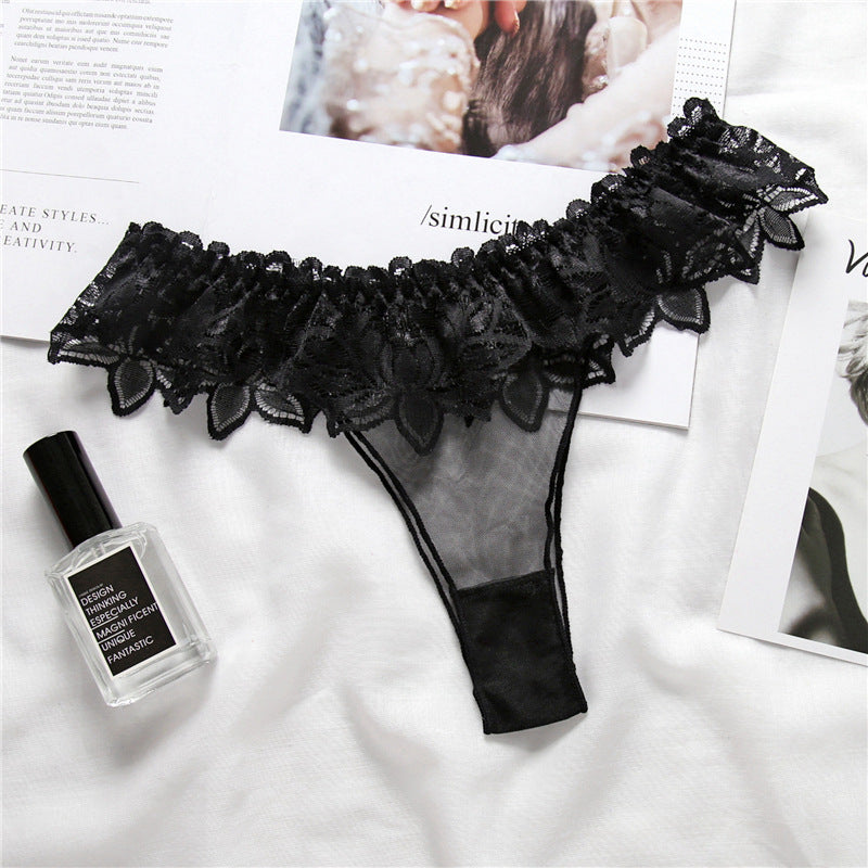 Low-Rise Lace Trim Breathable Women's Panties 3020