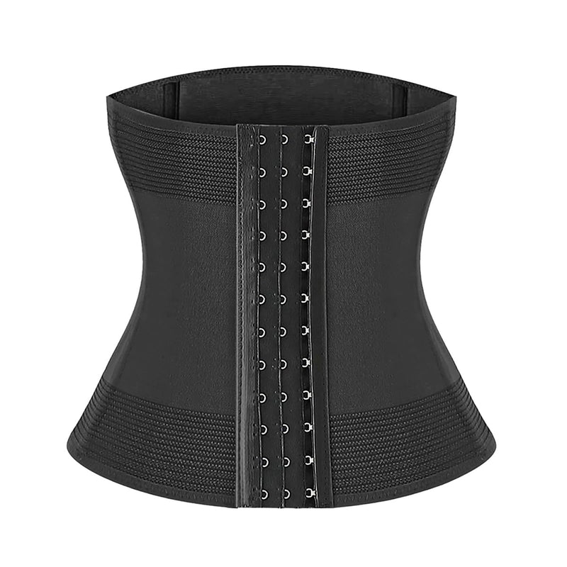 Uwufex Waist Trainer Corset For Women Tummy Control Workout Hourglass Shaper Girdle Waist Cincher With Steel Bones (Black Large)