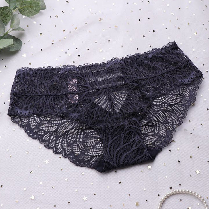 F035 Japanese Lace Women's Low Waist Thong Panties