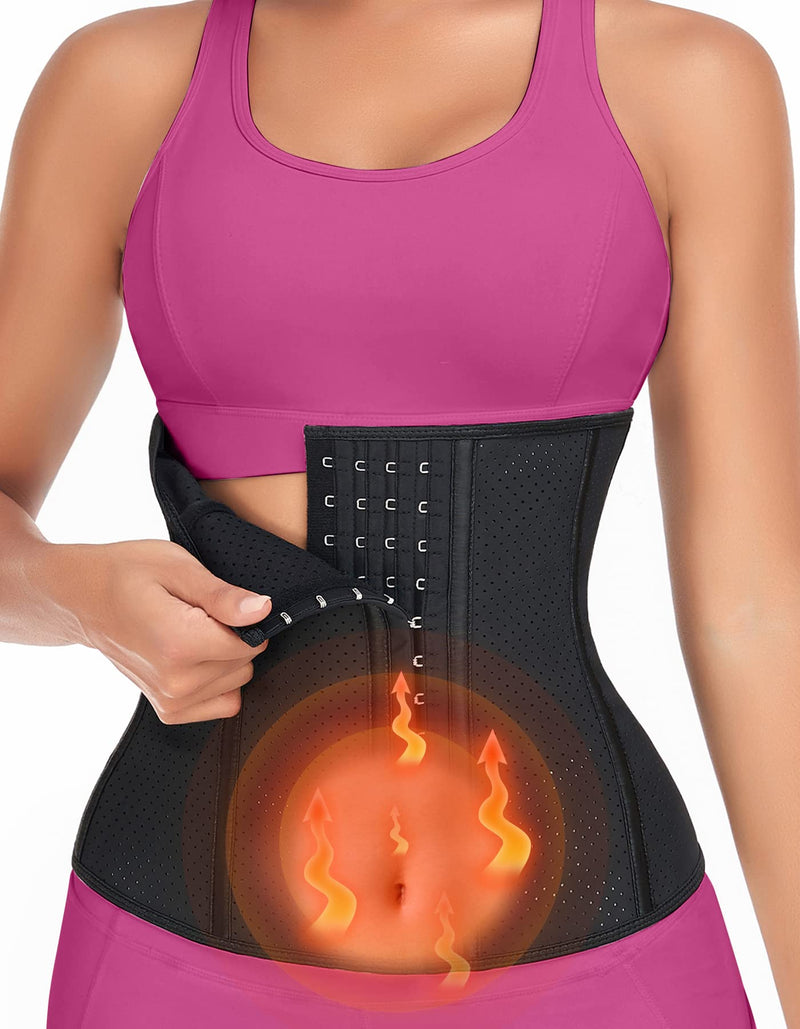 YADIFEN Corset Waist Trainer for Women Latex Waist Cincher Workout Body Shaper Breathable Girdle Sport Belt