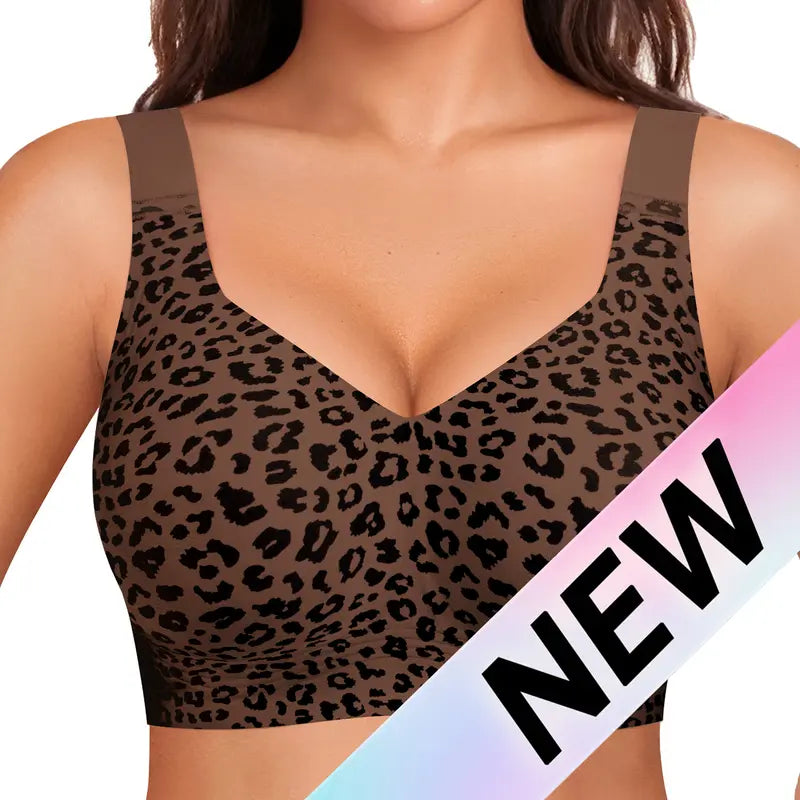 Womens Wireless Seamless Bras Deep V Push Up Bras Comfortable No Underwire Bralettes Supportive Plunge T Shirt Bra（BlackS