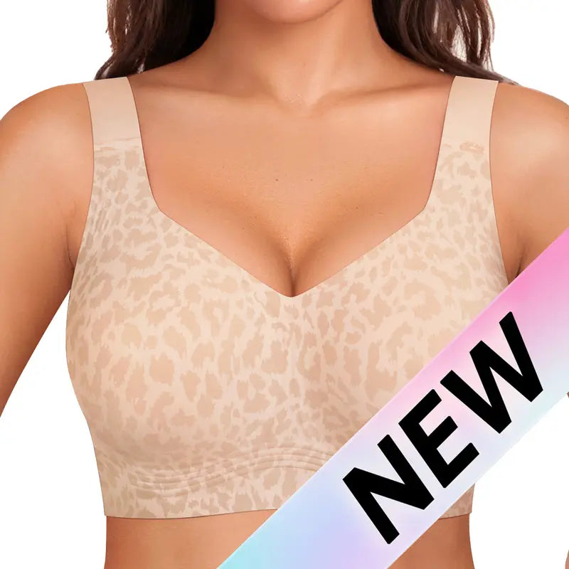 Womens Wireless Seamless Bras Deep V Push Up Bras Comfortable No Underwire Bralettes Supportive Plunge T Shirt Bra（BlackS