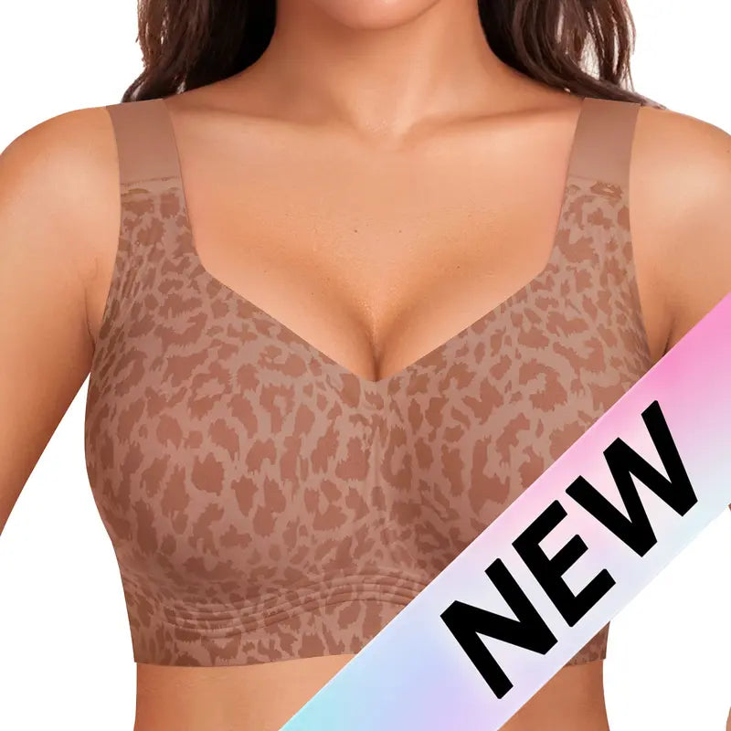 Womens Wireless Seamless Bras Deep V Push Up Bras Comfortable No Underwire Bralettes Supportive Plunge T Shirt Bra（BlackS