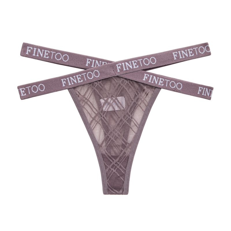 Transparent Cross Strap Women's Thong T-Panties