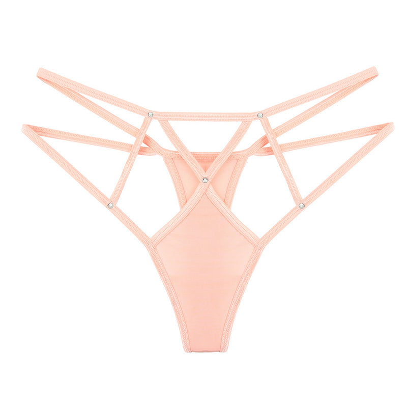 Y2K Rhinestone Women's Breathable T-Back Thong Panties