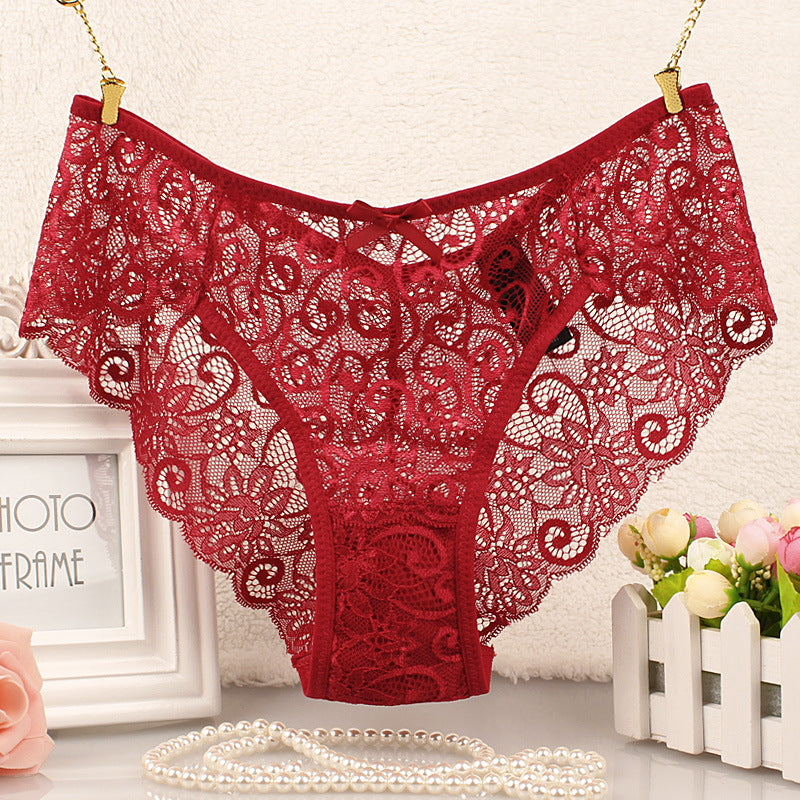 Lace Trim Women's Briefs - Ladies' Triangle Panties