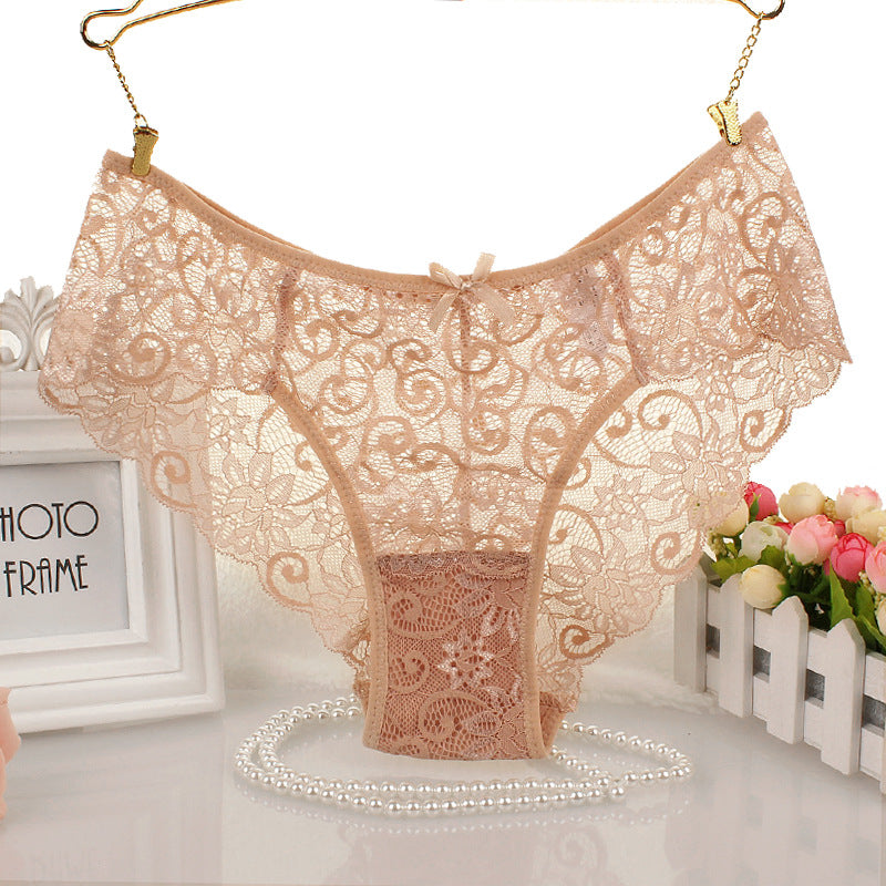 Lace Trim Women's Briefs - Ladies' Triangle Panties