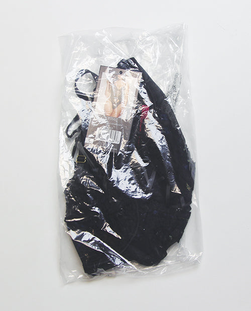 Cross-Dye Lace and Mesh Underwire Teddy w/Hook and Eye Back Closure - Black 3X/4X