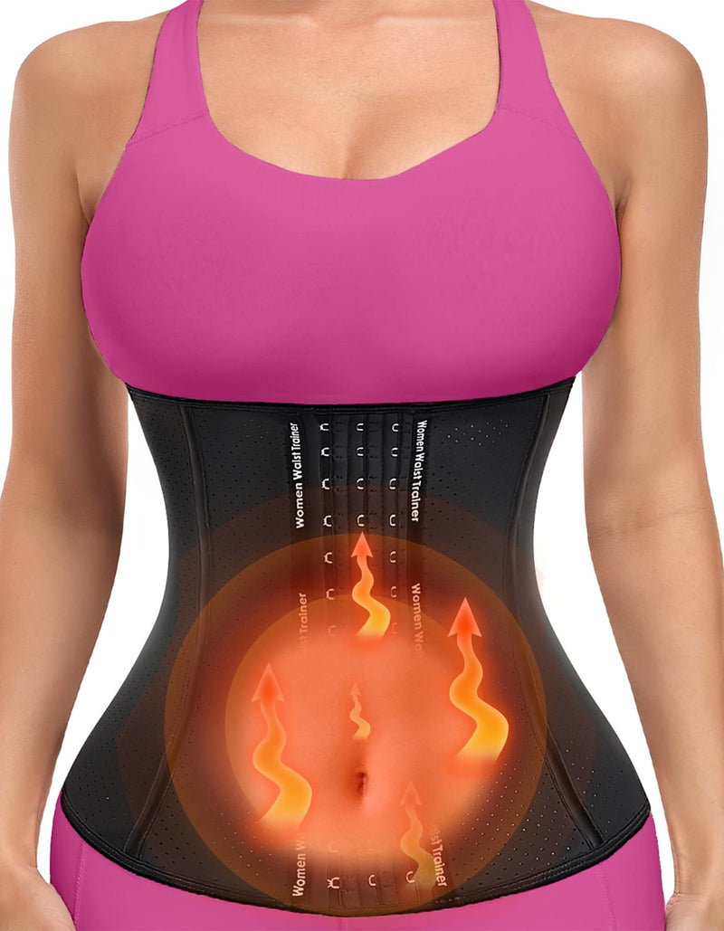 YADIFEN Corset Waist Trainer for Women Latex Waist Cincher Workout Body Shaper Breathable Girdle Sport Belt