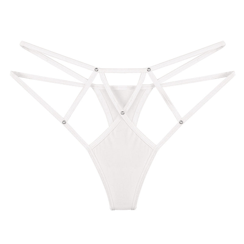 Y2K Rhinestone Women's Breathable T-Back Thong Panties
