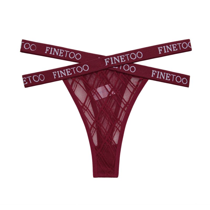 Transparent Cross Strap Women's Thong T-Panties