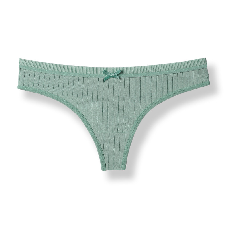 Cotton Women's Thong, Antibacterial Low Waist Fitness Panties