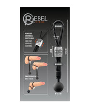 Rebel Heavy Rope Cock Lasso w/Ball - Black