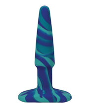A Play 4" Groovy Silicone Anal Plug - Ocean