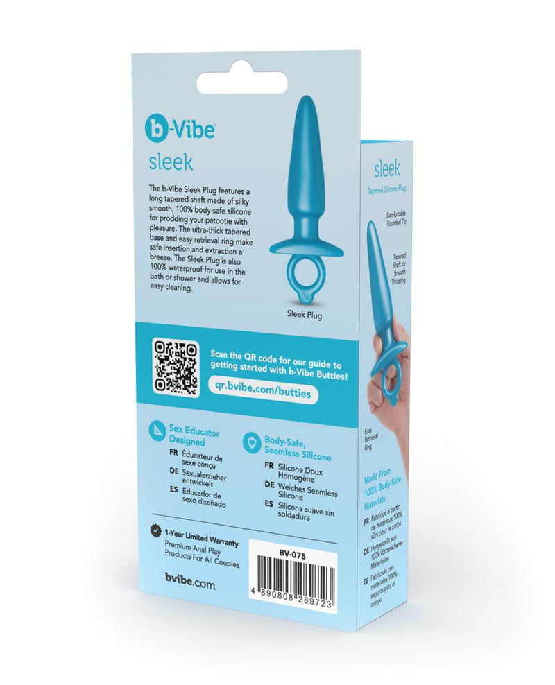 b-Vibe Butties Sleek Tapered Plug - Blue