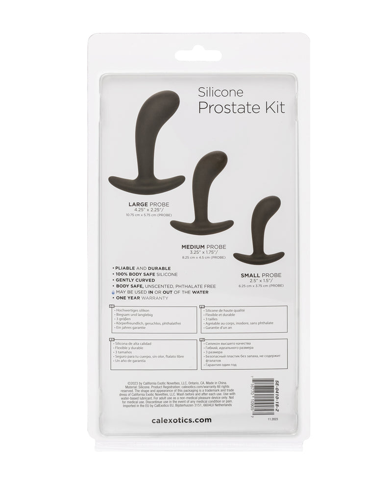 Silicone Anal Training Prostate Kit - Black