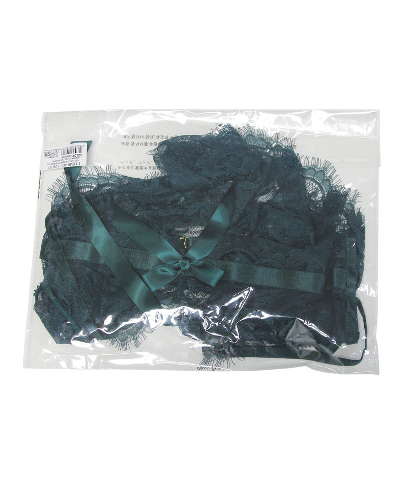 Cami Lace Bralette w/Tap Shortie - Green S/M
