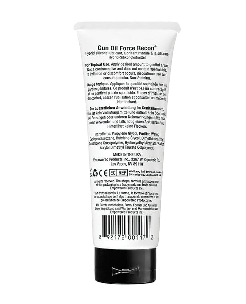 Gun Oil Force Recon Hybrid Silicone Based Lube - 3.3 oz Tube