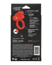 Couple's Enhancer Silicone Rechargeable The Matador Enhancer w/Triple Stimulation - Red