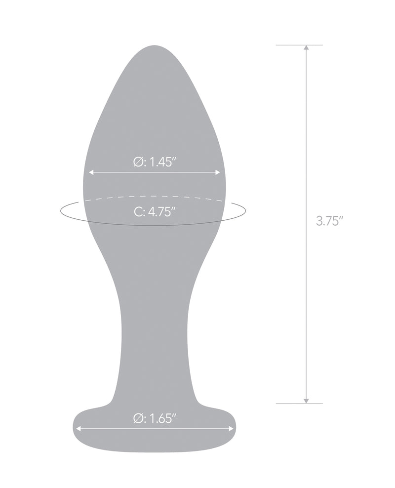 Glas 4" Classic Butt Plug - Clear