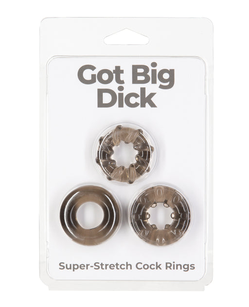 Got Big Dick 3 Pack Cock Rings - Black